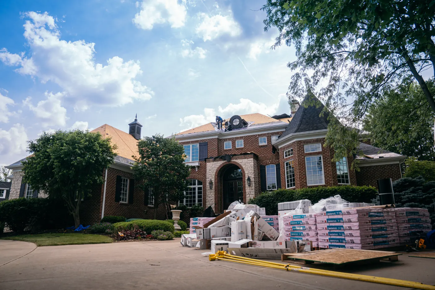 Storm damage documented on a Eagletown home